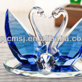 Modelo de cisne de cristal gravado diamante para lembranças de casamento